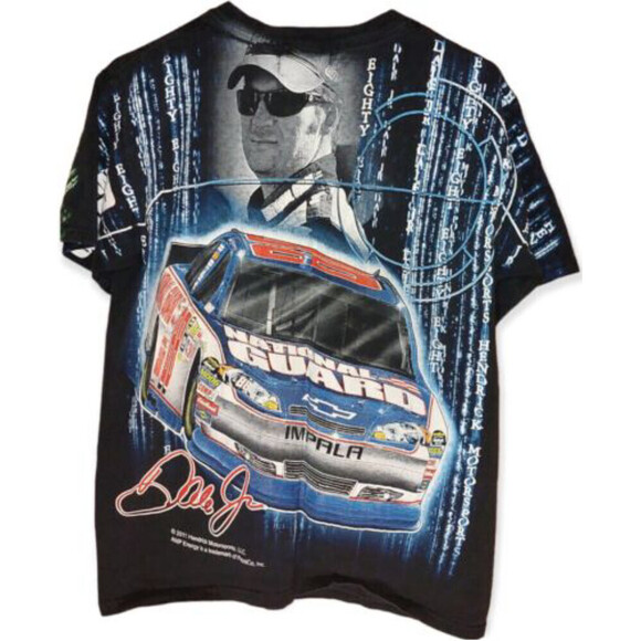 Vtg 2011 Chase Authentics Dale Earnhardt Jr. Matrix All Over Print Shirt Men M - Picture 2 of 10
